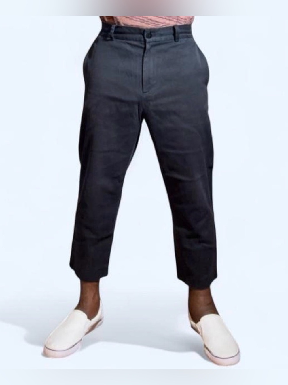 COS navy cropped tapered leg pants